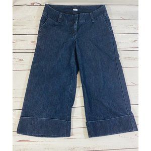 Gap Capris Long Shorts Womens Sz 4 Stretch Dark Blue 19.25” Inseam Dressy Career